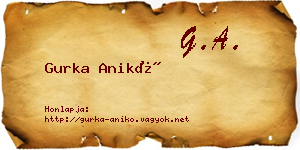 Gurka Anikó névjegykártya